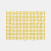 Yellow Gingham Kariert Fleece Blanket (Vorderseite (Horizontal))