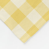 Yellow Gingham Kariert Fleece Blanket (Ecke)