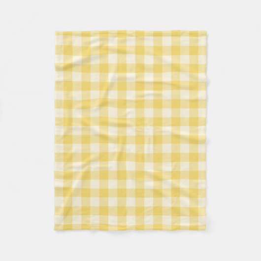 Yellow Gingham Kariert Fleece Blanket (Vorderseite)