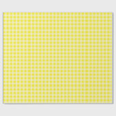 Yellow Gingham Kariert Geschenkpapier (Flach)
