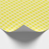Yellow Gingham Kariert Geschenkpapier (Ecke)