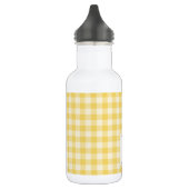 Yellow Gingham Kariert Monogram Water Bottle Edelstahlflasche (Links)