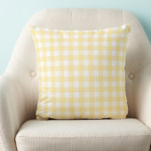 Yellow Gingham Kariert Throw Kissen