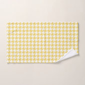 Yellow Gingham Kariert und Hahnentrittmuster Handt Badhandtuch Set (Handtuch)