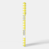 Yellow Gingham Karo Mit Monogramm Custom Case Mate (Rückseite / Rechts)