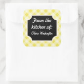 Yellow Gingham Kitchen Stickers (Tasche)