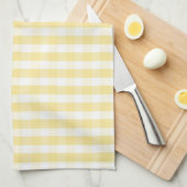 Yellow Gingham kitchen towel Geschirrtuch (Viertel Falte)