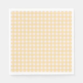 Yellow Gingham Napkin Serviette