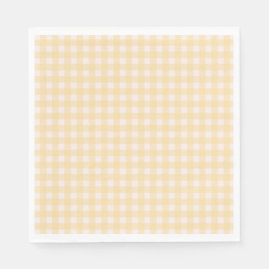 Yellow Gingham Napkin Serviette (Vorderseite)
