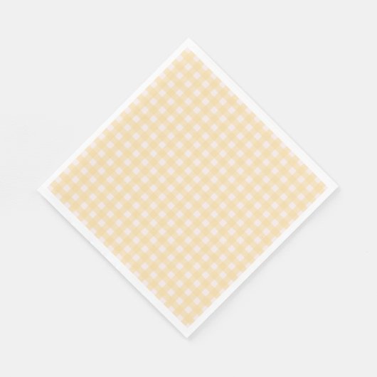 Yellow Gingham Napkin Serviette (Ecke)