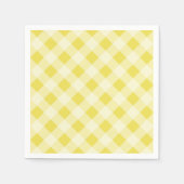 Yellow Gingham Napkins Serviette (Vorderseite)