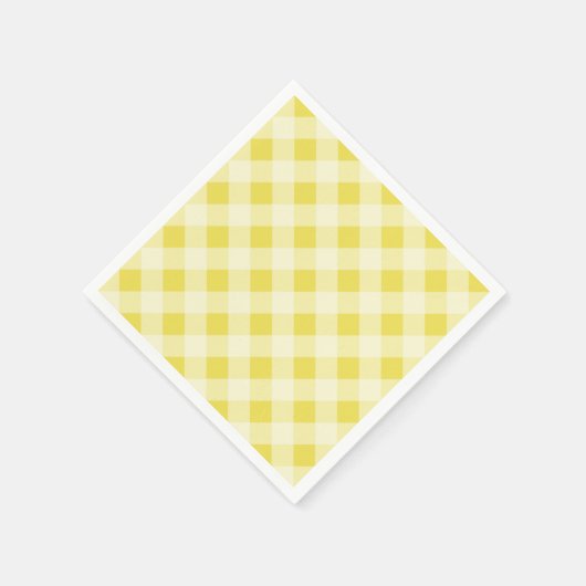 Yellow Gingham Napkins Serviette (Ecke)