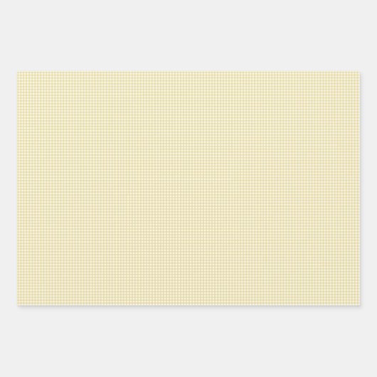 Yellow Gingham niedlicher Klassiker kariert Geschenkpapier Set (Vorderseite 2)