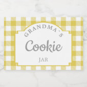 Yellow Gingham Pantry Lebensmitteletikett (Einzelnes Label)