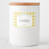 Yellow Gingham Pantry Lebensmitteletikett (Vorderseite)