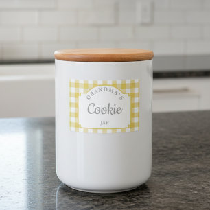 Yellow Gingham Pantry Lebensmitteletikett