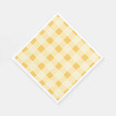 Yellow Gingham Paper Napkins Serviette (Ecke)