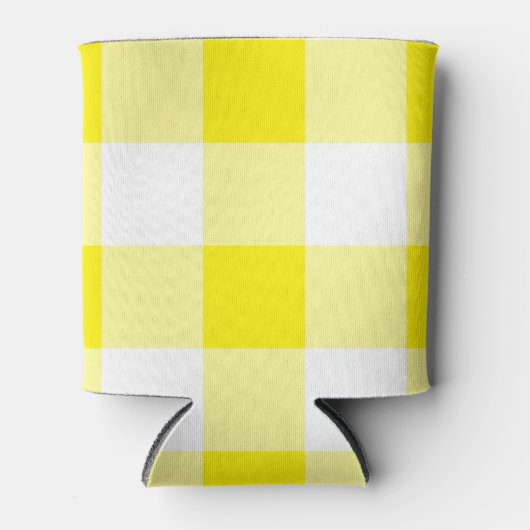 Yellow Gingham Pattern Dosenkühler (Vorderseite)