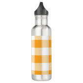 Yellow Gingham Pattern Edelstahlflasche (Links)