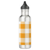 Yellow Gingham Pattern Edelstahlflasche (Rechts)