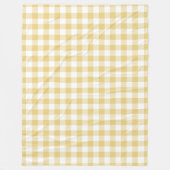 Yellow Gingham Pattern Fleecedecke (Vorderseite)