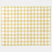 Yellow Gingham Pattern Fleecedecke (Vorderseite (Horizontal))