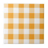 Yellow Gingham Pattern Fliese (Vorderseite)
