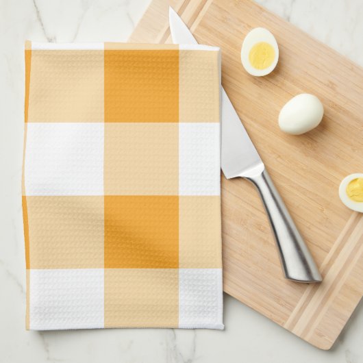 Yellow Gingham Pattern Geschirrtuch (Viertel Falte)