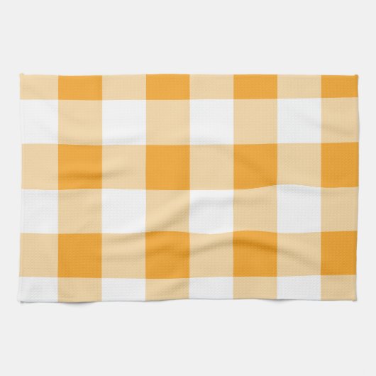 Yellow Gingham Pattern Geschirrtuch (Horizontal)
