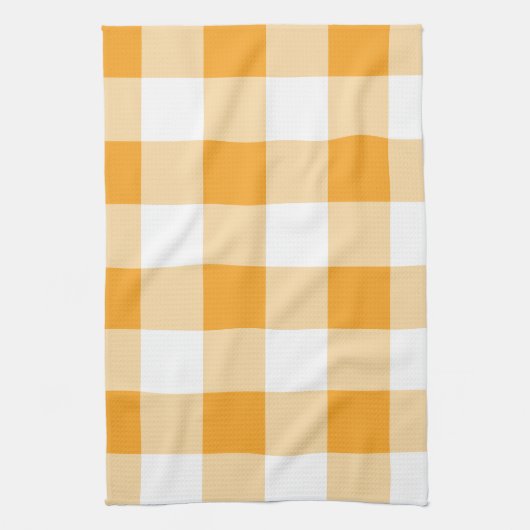 Yellow Gingham Pattern Geschirrtuch (Vertikal)