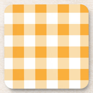 Yellow Gingham Pattern Getränkeuntersetzer