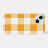 Yellow Gingham Pattern iPhone 15 Hülle (Rückseite (Horizontal))