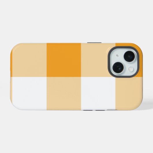 Yellow Gingham Pattern iPhone 15 Hülle (Rückseite (Horizontal))