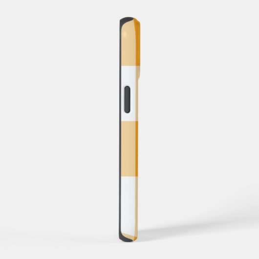 Yellow Gingham Pattern iPhone 15 Hülle (Rechte Seite)