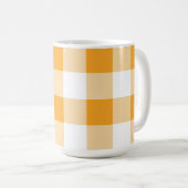 Yellow Gingham Pattern Kaffeetasse (VorderseiteRechts)