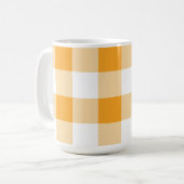 Yellow Gingham Pattern Kaffeetasse (Vorderseite Links)