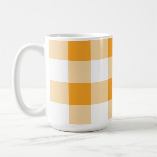 Yellow Gingham Pattern Kaffeetasse (Links)