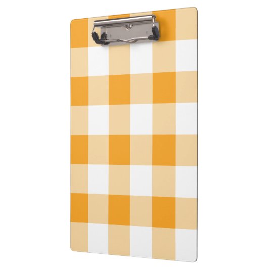 Yellow Gingham Pattern Klemmbrett (Links)