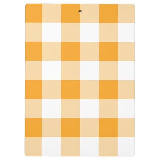 Yellow Gingham Pattern Klemmbrett (Rückseite)