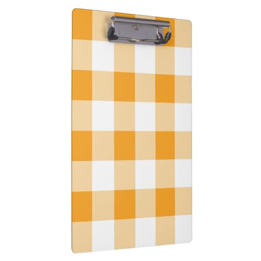 Yellow Gingham Pattern Klemmbrett (Rechts)