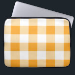 Yellow Gingham Pattern Laptopschutzhülle<br><div class="desc">Cooles Gingham- oder Checkerboard-Muster.</div>