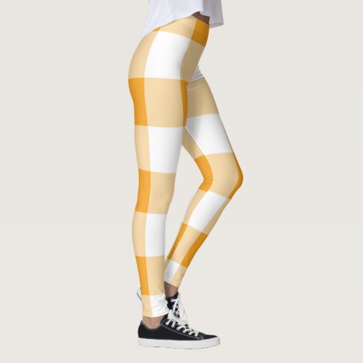 Yellow Gingham Pattern Leggings (Rechts)