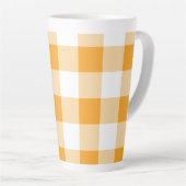 Yellow Gingham Pattern Milchtasse (Rechte Ecke)