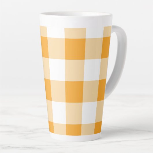 Yellow Gingham Pattern Milchtasse (Rechte Ecke)