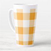 Yellow Gingham Pattern Milchtasse (Linke Ecke)