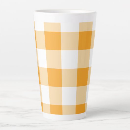 Yellow Gingham Pattern Milchtasse (Vorderseite)