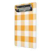 Yellow Gingham Pattern Mini Klemmbrett (Gewinkelt2)