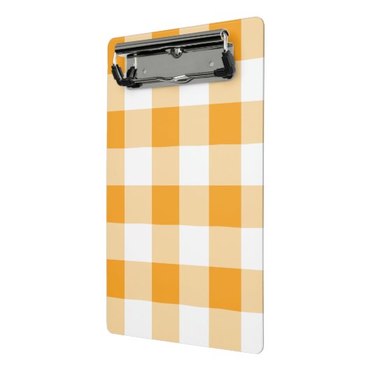 Yellow Gingham Pattern Mini Klemmbrett (Gewinkelt2)