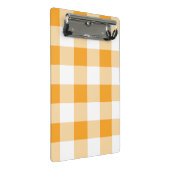 Yellow Gingham Pattern Mini Klemmbrett (Schrägansicht)