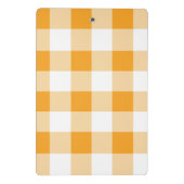 Yellow Gingham Pattern Mini Klemmbrett (Rückseite)
